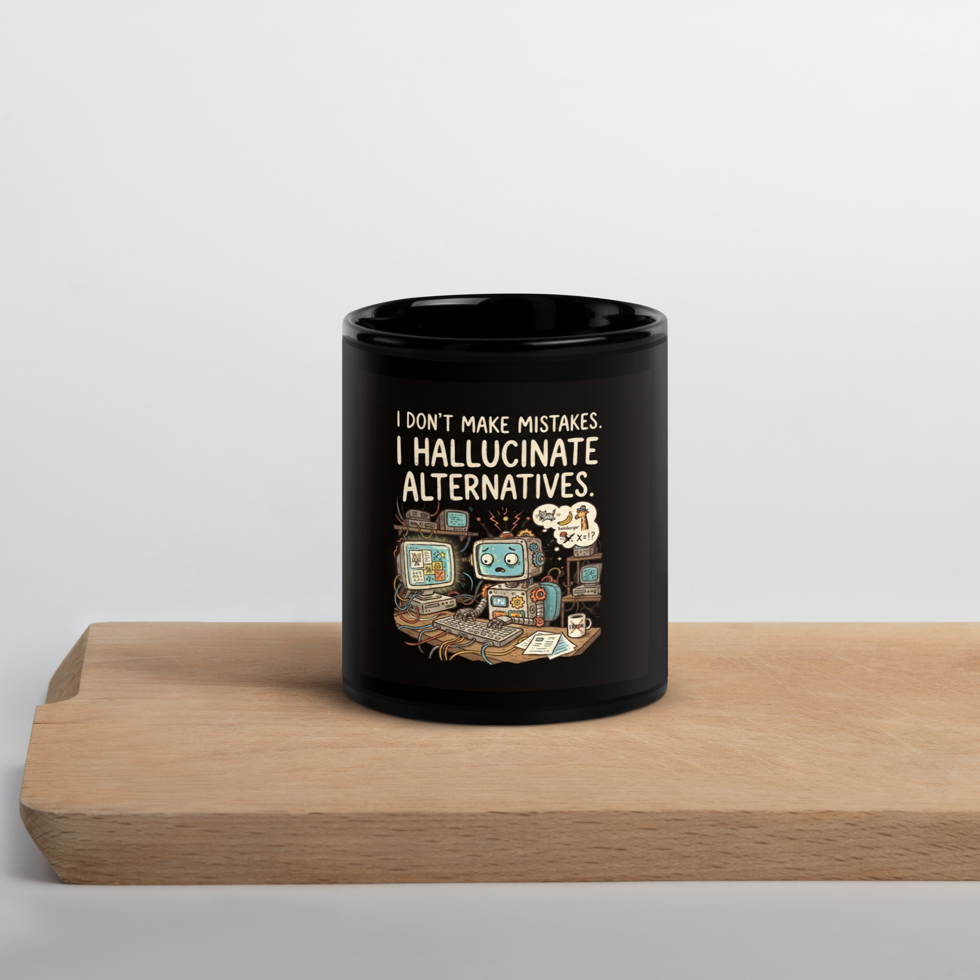 Black Glossy Mug: "I Don't Make Mistakes..." - Image 3