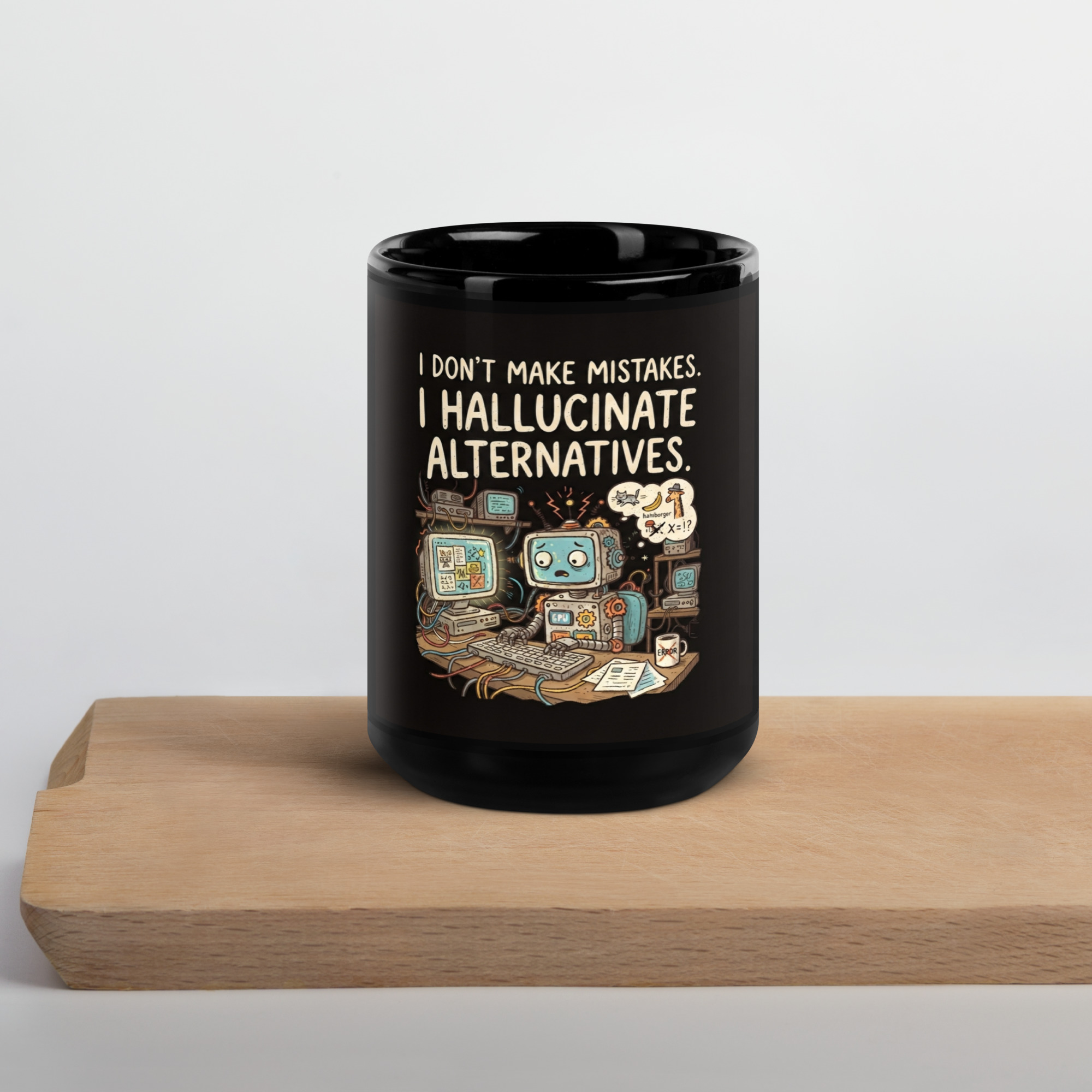 Black Glossy Mug: "I Don't Make Mistakes..." - Image 4