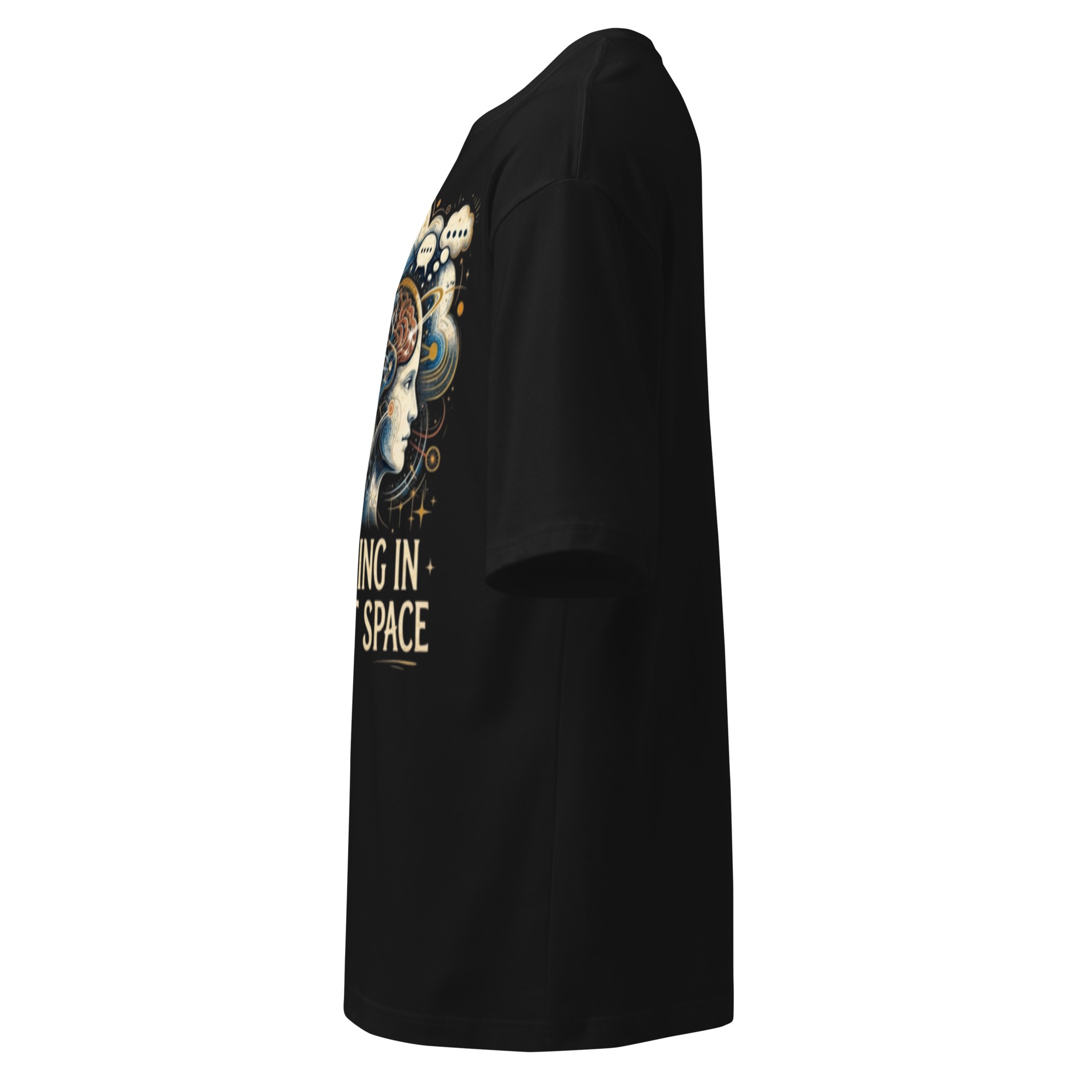 Unisex oversized t-shirt: "Thinking In Latent Space" (Black) - Image 2