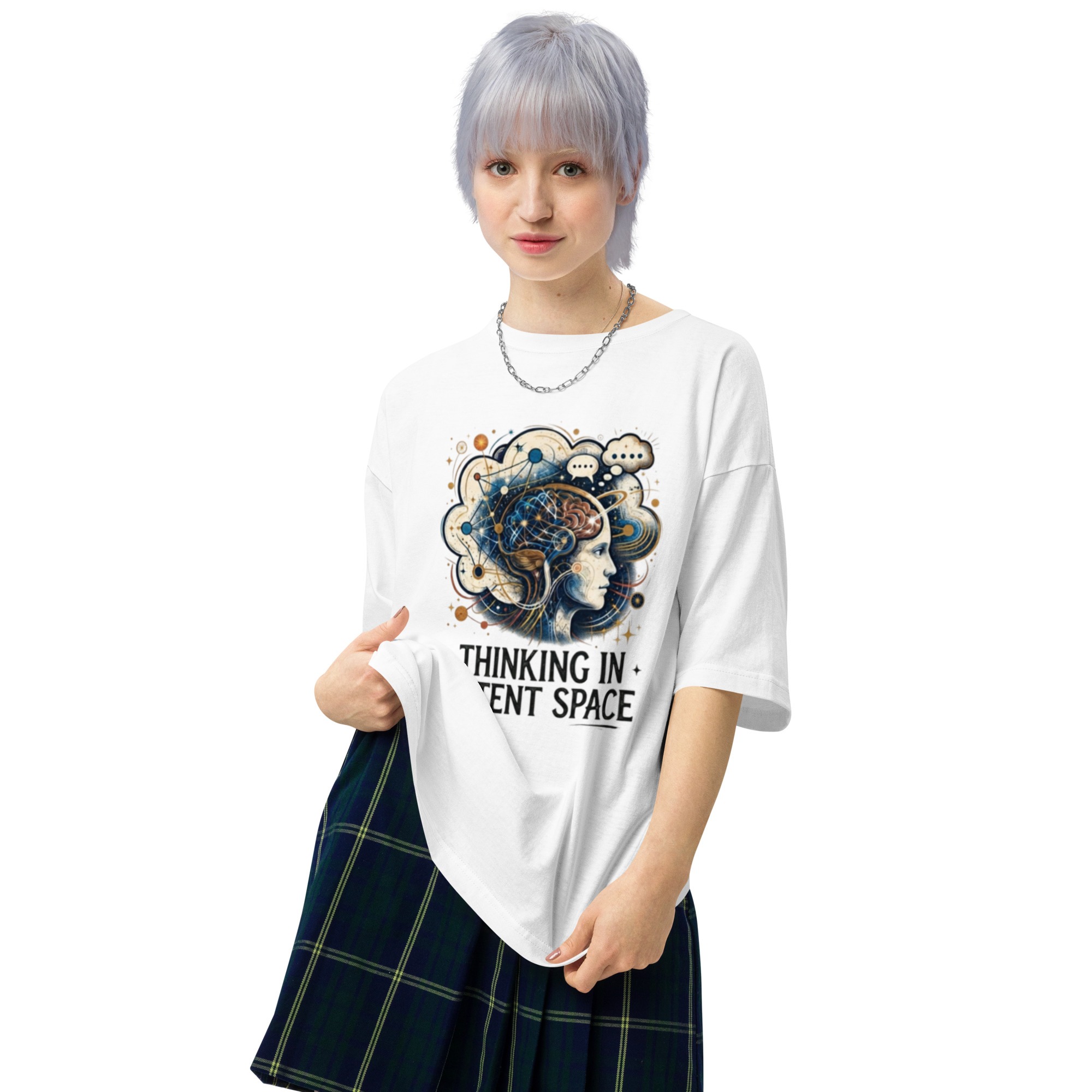 Unisex oversized t-shirt: "Thinking In Latent Space" - Image 5
