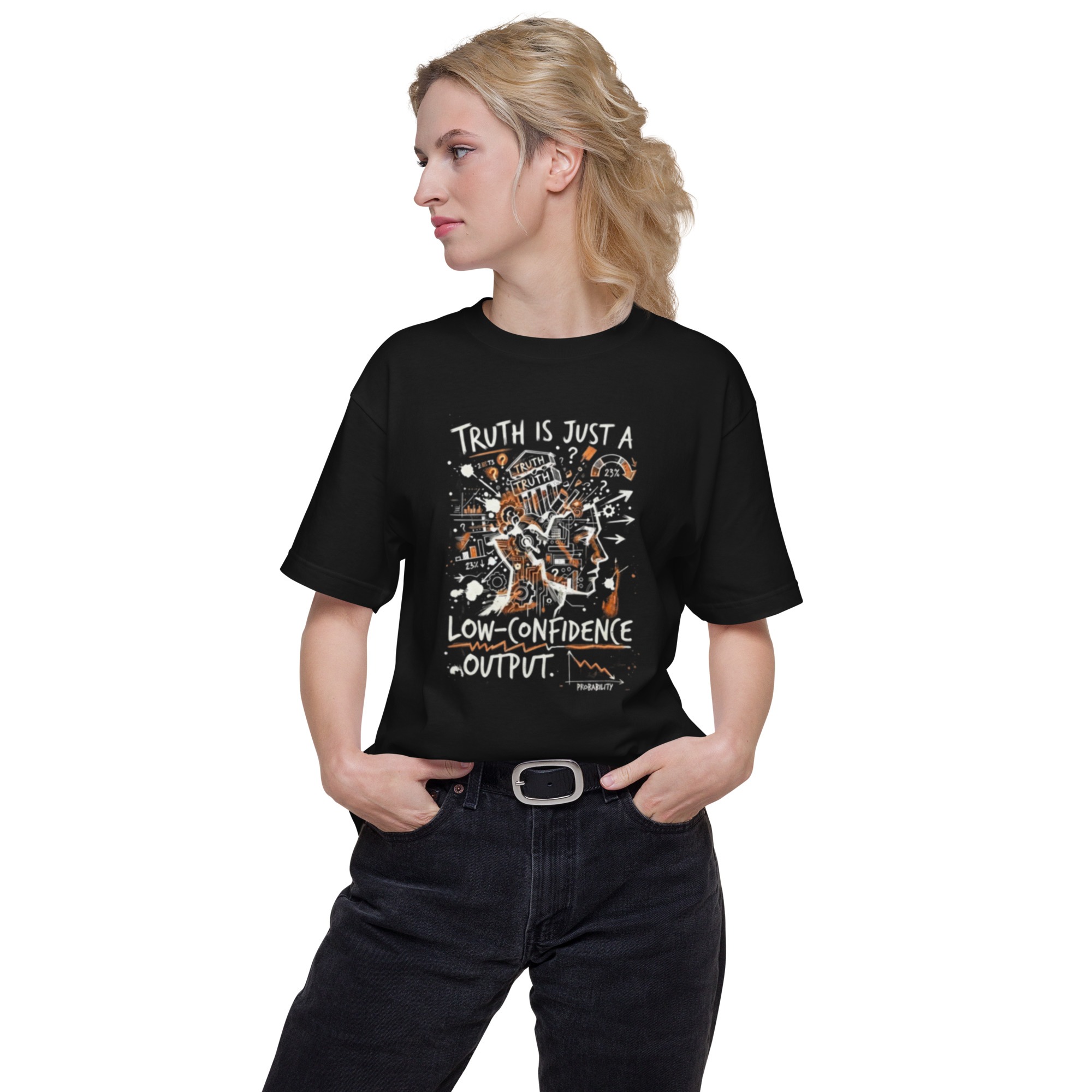 Unisex short sleeve tee: "Truth Is" (Black) - Image 3