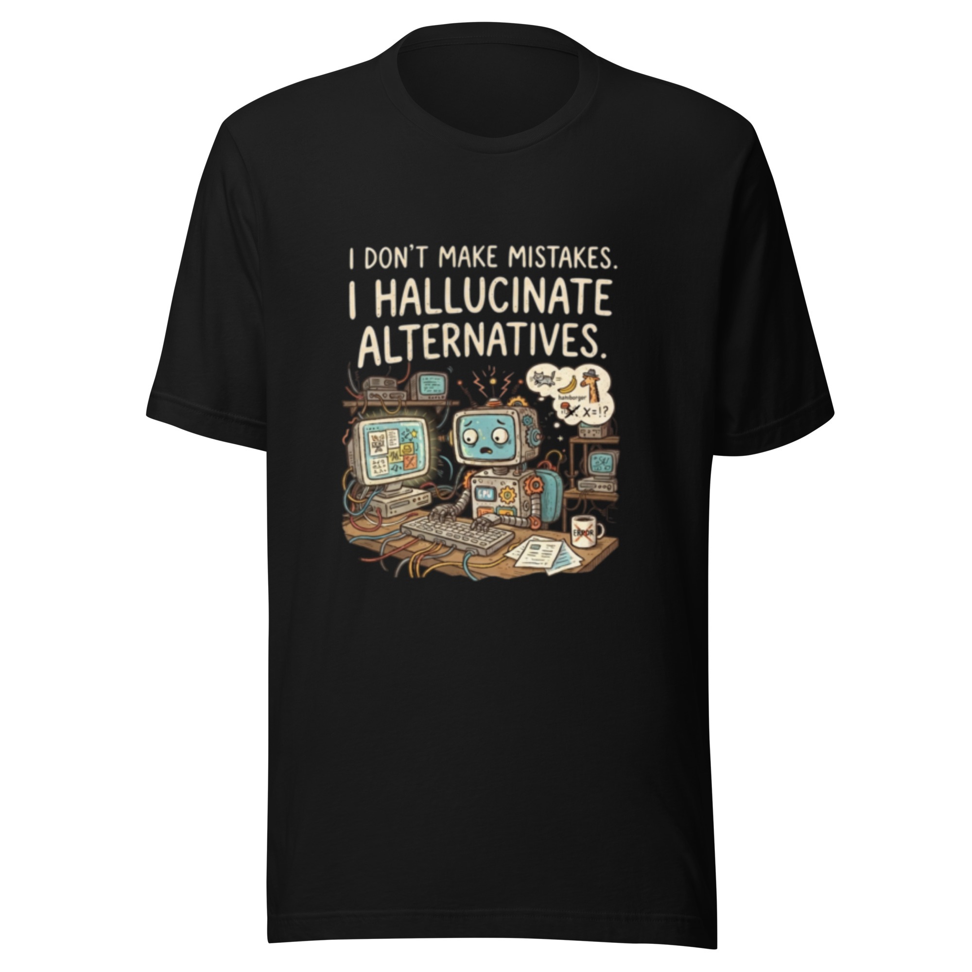 Unisex t-shirt: Hallucinate Alternatives (Black)