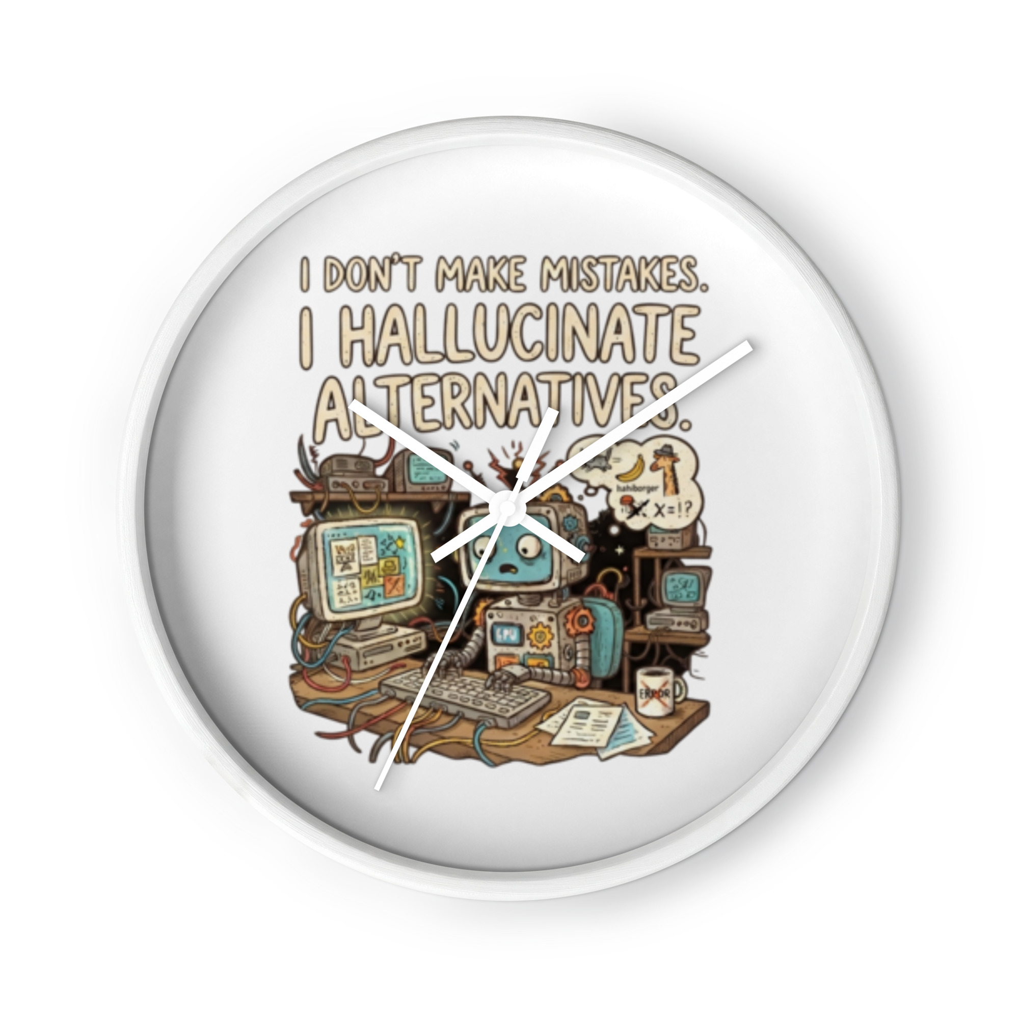 Wall clock: "I Don't Make Mistakes..."